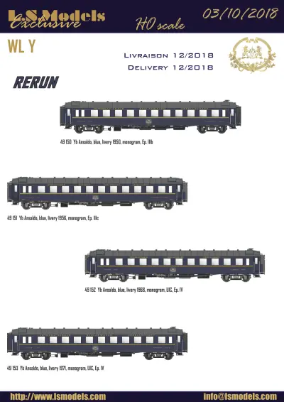 Sleeping-cars WL Y CIWL - LS Models