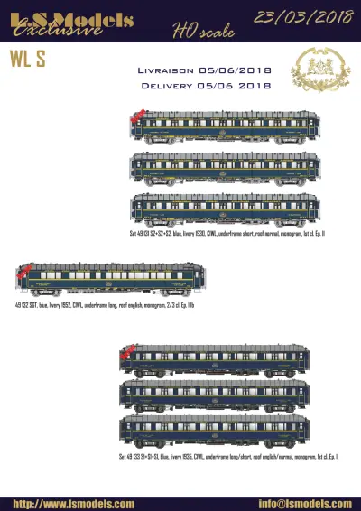 CIWL - WL S sleeping-cars - LS Models