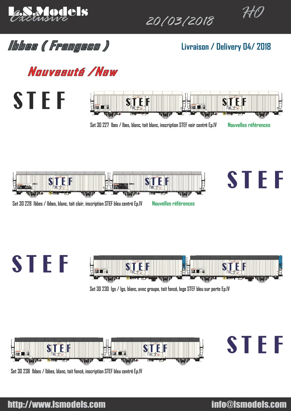 LS Models - STEF -Wagons Ibbes "Frangeco"