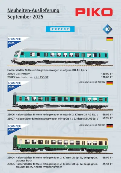 Neuheiten-Auslieferung September 2025 - PIKO
