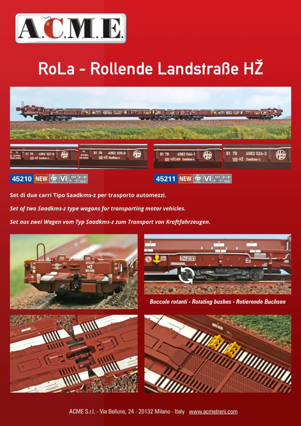 ACME - Anonima Costruzioni Modellistiche Esatte - RoLa - Rollende Landstraße HŽ (ref. 45210 / 45211)
