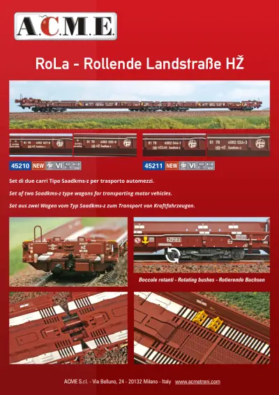 RoLa - Rollende Landstraße HŽ (ref. 45210 / 45211) - ACME - Anonima Costruzioni Modellistiche Esatte
