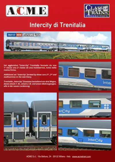 Intercity di Trenitalia (ref. 70117) - ACME - Anonima Costruzioni Modellistiche Esatte