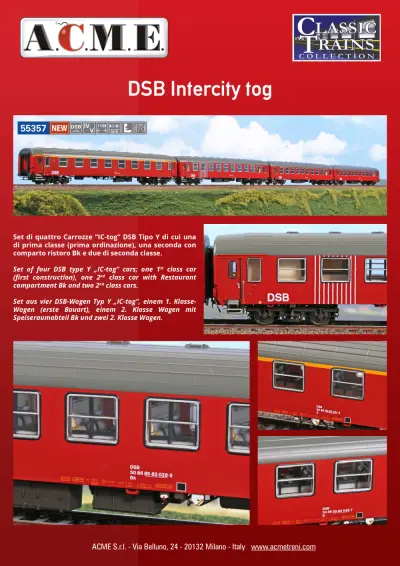 DSB Intercity tog (ref. 55357) - ACME - Anonima Costruzioni Modellistiche Esatte