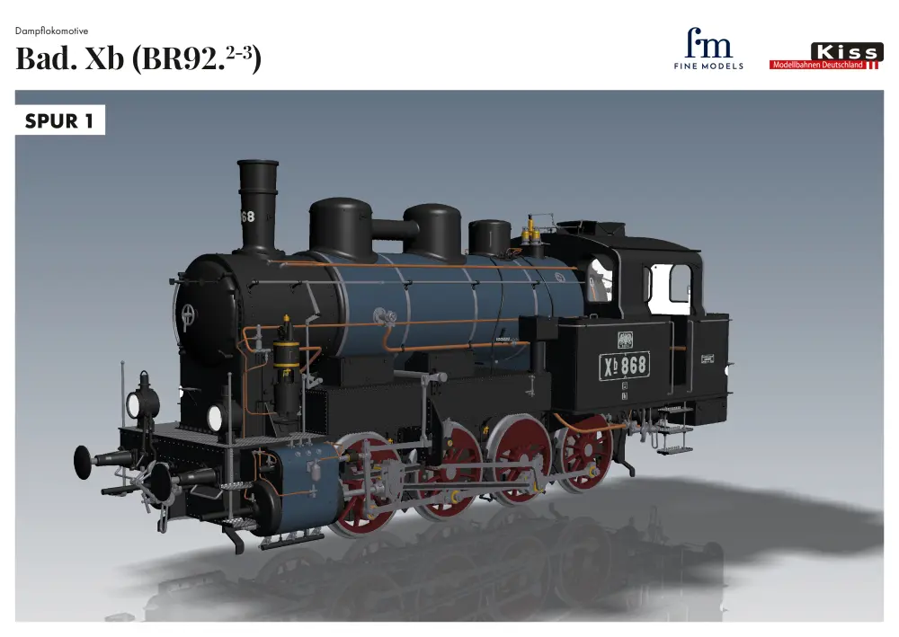 Kiss Modellbahnen Deutschland - Bad. Xb (BR92. 2-3) Dampflokomotive