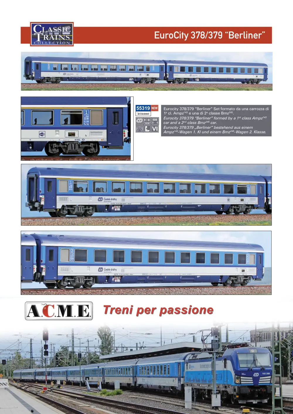 ACME - Anonima Costruzioni Modellistiche Esatte - EuroCity 378/379 "Berliner" (ref. 55319)