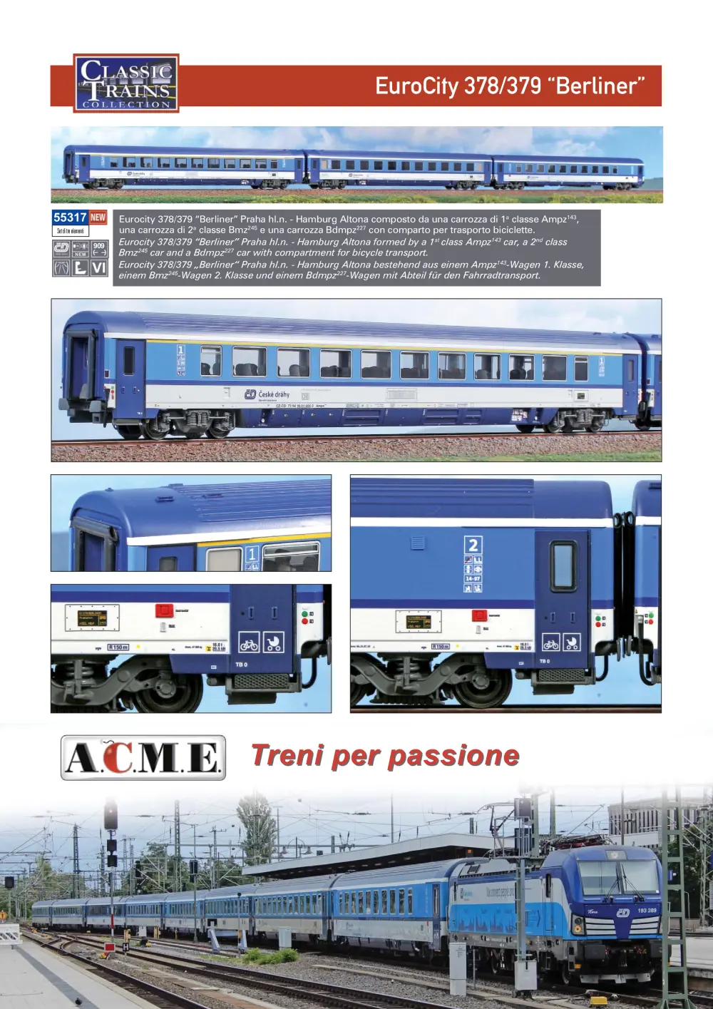 ACME - Anonima Costruzioni Modellistiche Esatte - EuroCity 378/379 "Berliner" (ref. 55317)