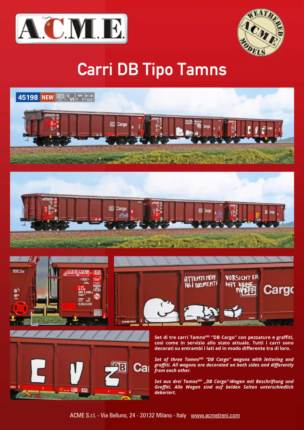 ACME - Anonima Costruzioni Modellistiche Esatte - Carri DB Tipo Tamns (ref. 45198)