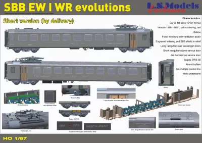SBB CFF FFS - WR 88-33 (EW I) restaurant coaches - LS Models
