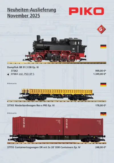 Neuheiten-Auslieferung November 2025 - PIKO