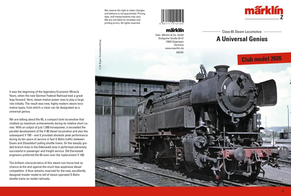 Märklin - Class 65 Steam Locomotive