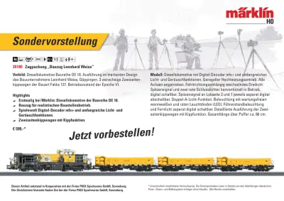 Zugpackung "Bauzug Leonhard Weiss" - Märklin