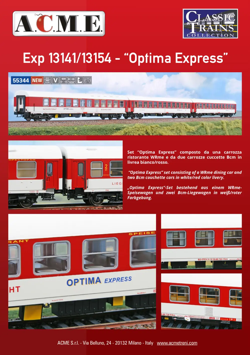 ACME - Anonima Costruzioni Modellistiche Esatte - Exp 13141/13154 - "Optima Express" (ref. 55344)