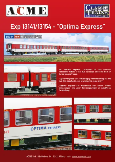 Exp 13141/13154 - "Optima Express" (ref. 55344) - ACME - Anonima Costruzioni Modellistiche Esatte