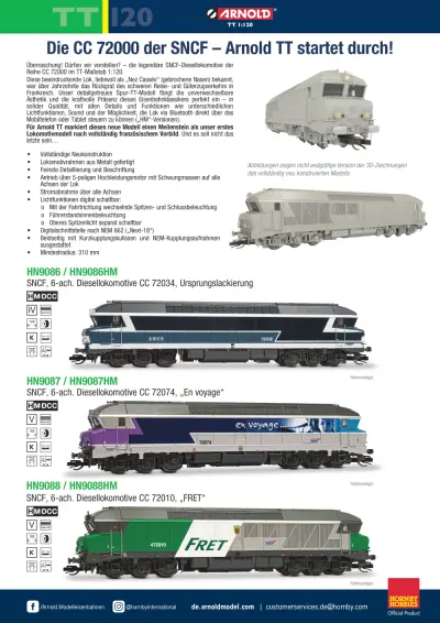 Die CC 72000 der SNCF - Arnold