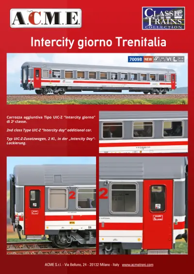 Intercity giorno Trenitalia (ref. 70098) - ACME - Anonima Costruzioni Modellistiche Esatte