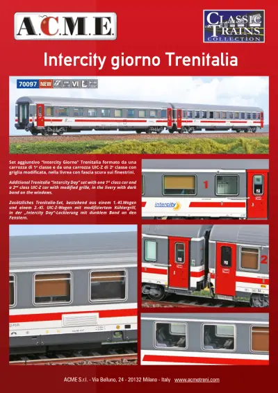 Intercity giorno Trenitalia (ref. 70097) - ACME - Anonima Costruzioni Modellistiche Esatte