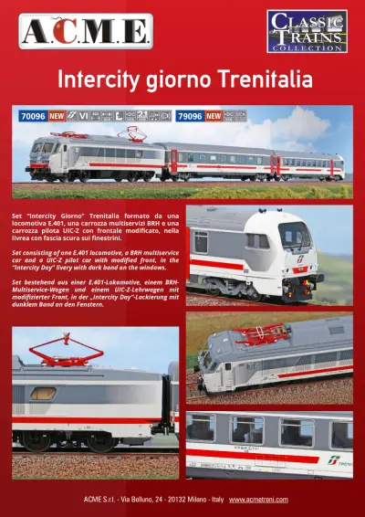 Intercity giorno Trenitalia (ref. 70096 / 79096) - ACME - Anonima Costruzioni Modellistiche Esatte