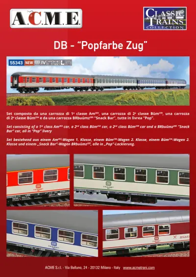 DB - "Popfarbe Zug" set (ref. 55343) - ACME - Anonima Costruzioni Modellistiche Esatte