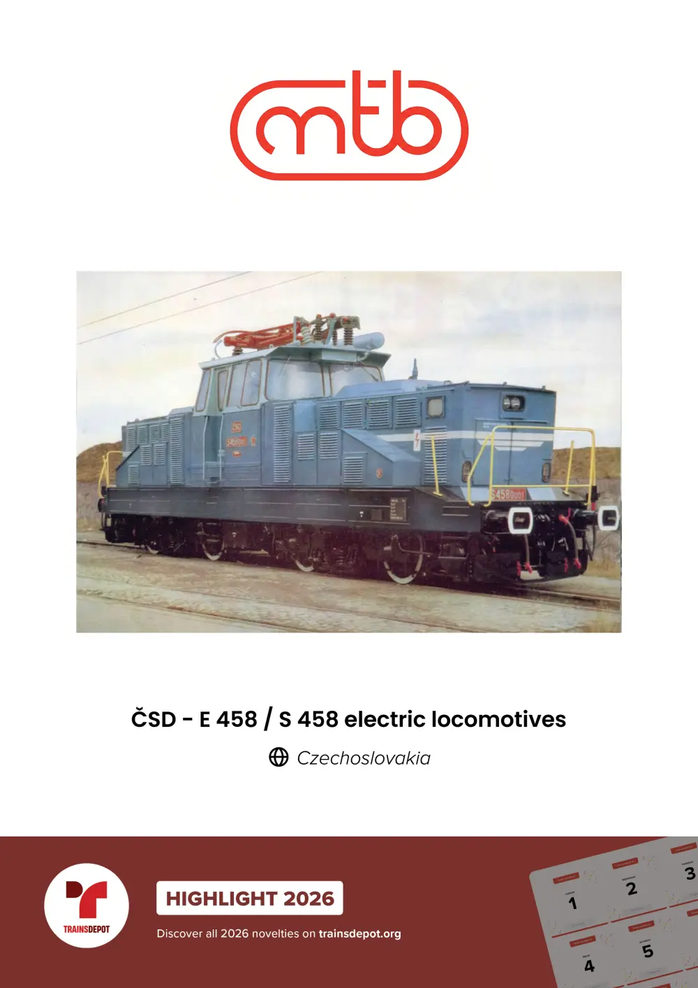 MTB - ČSD - E 458 / S 458 electric locomotives