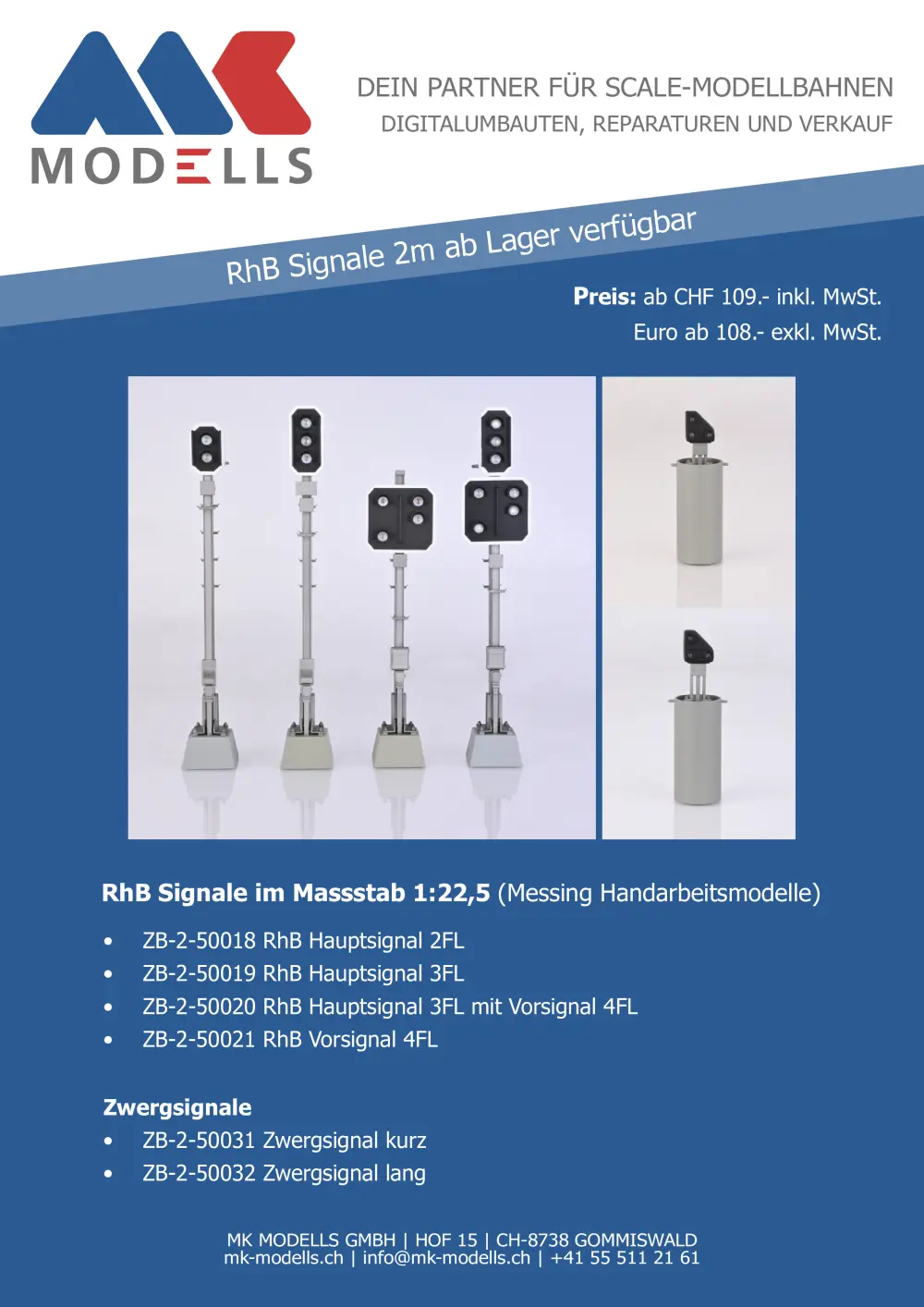 MK-Modells - RhB Signale
