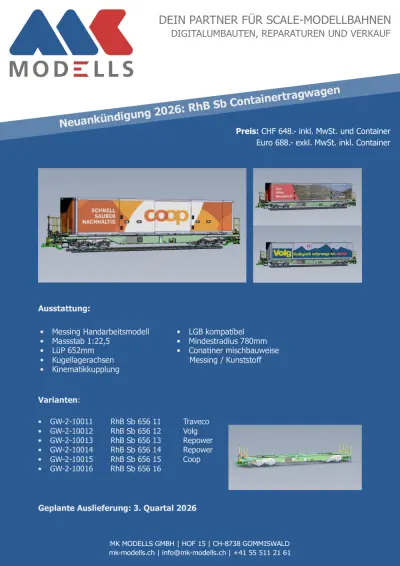 RhB Containertragwagen - MK-Modells
