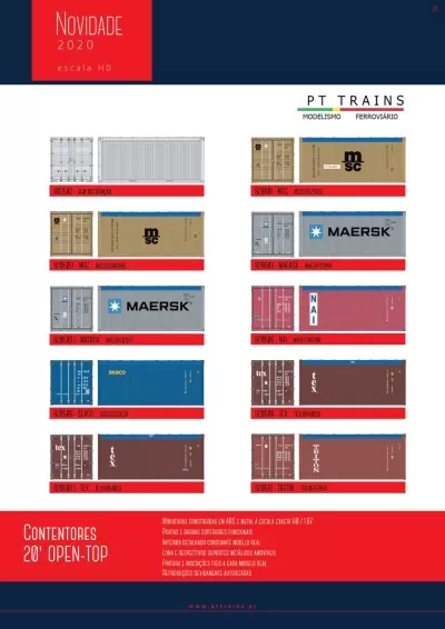 Novelties 2020: 20' open-top containers - PT TRAINS