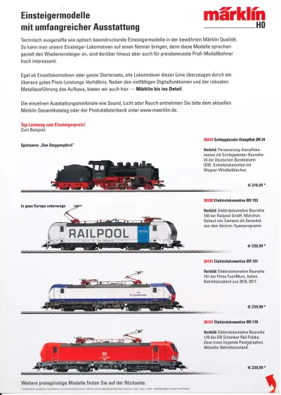 Einsteigermodelle mit umfangreicher Ausstattung - Märklin