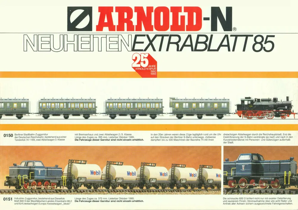 Arnold - Neuheiten Extrablatt 1985