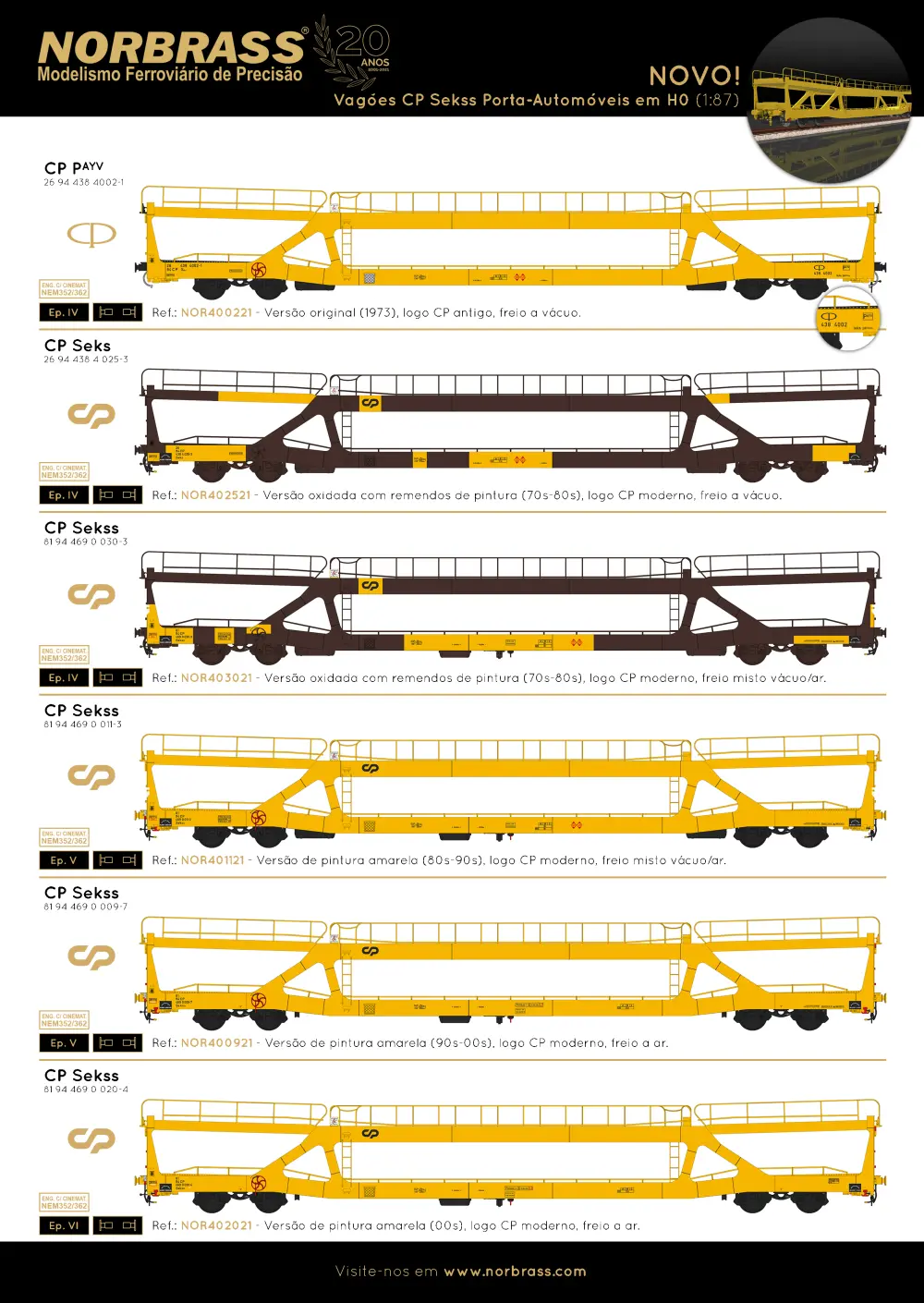 Norbrass - CP Sekss wagons