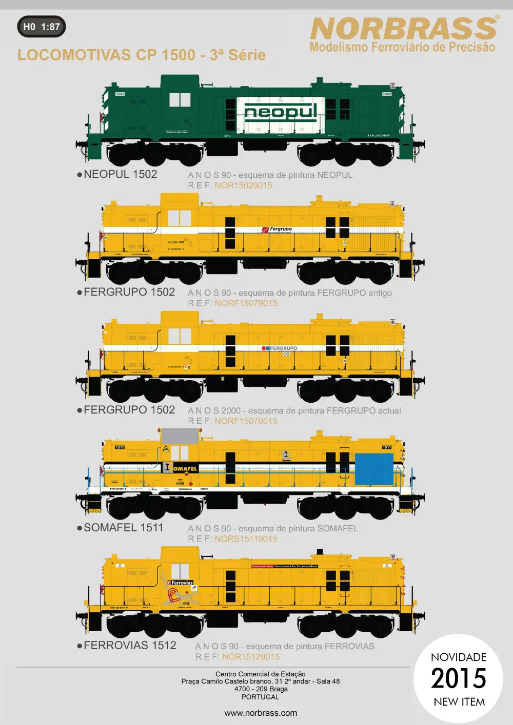 Norbrass - CP 1500 locomotives (3rd series)