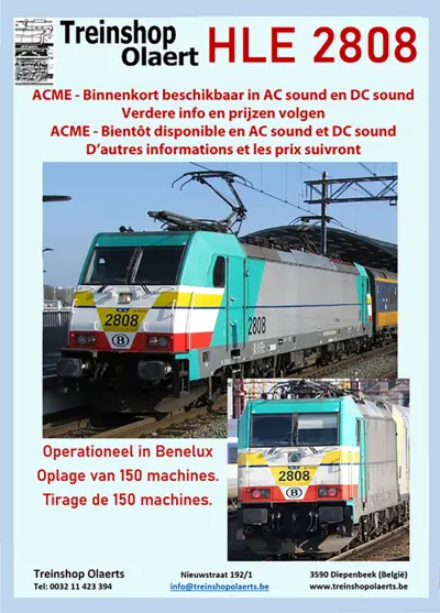 HLE 2808 electric locomotive - Treinshop Olaerts