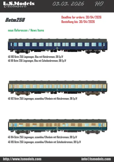 Bctm 256/257 passenger coaches - LS Models