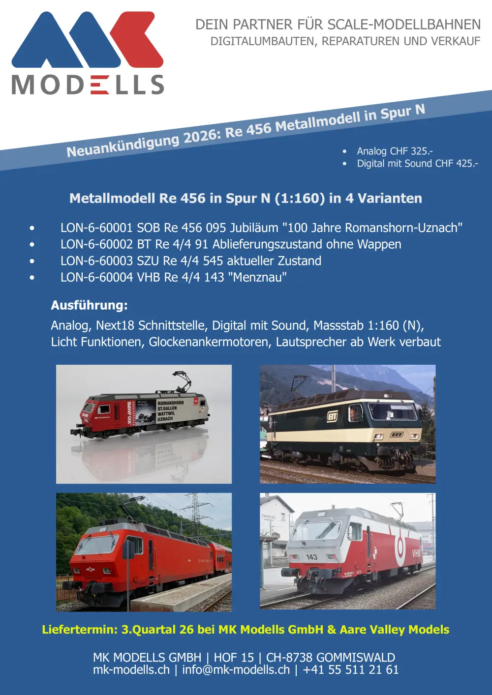 MK-Modells - Re 456 Metallmodell