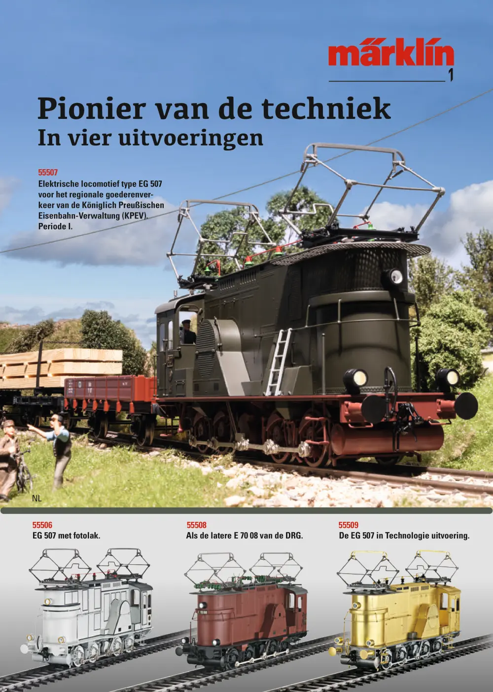 Märklin - Königlich Preußischen Eisenbahn-Verwaltung (KPEV) - Elektrische locomotief type EG 507