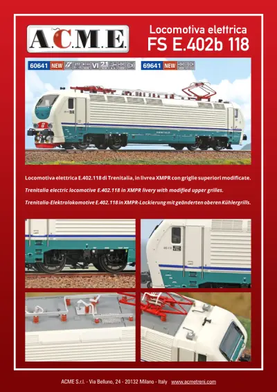 Locomotiva elettrica FS E.402b 118 (ref. 60641 / 69641)