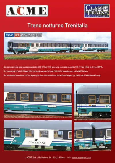 Treno notturno Trenitalia (ref. 55365) - ACME - Anonima Costruzioni Modellistiche Esatte