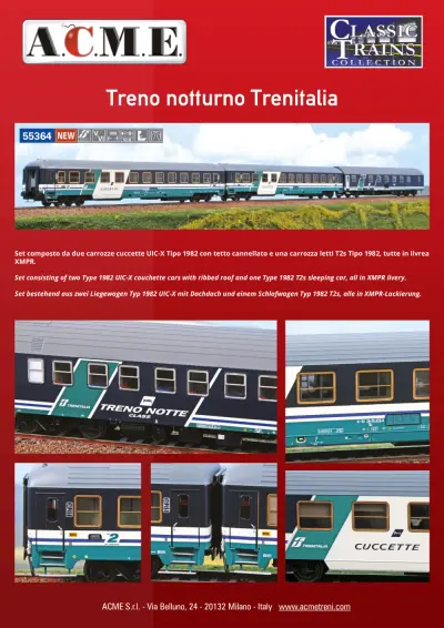 Treno notturno Trenitalia (ref. 55364) - ACME - Anonima Costruzioni Modellistiche Esatte