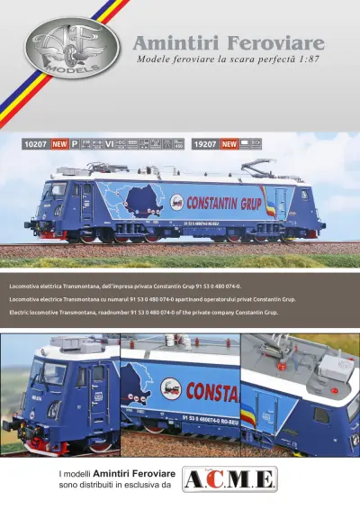 Constantin Grup - Transmontana electric locomotive (ref. 10207 / 19207) - Amintiri Feroviare