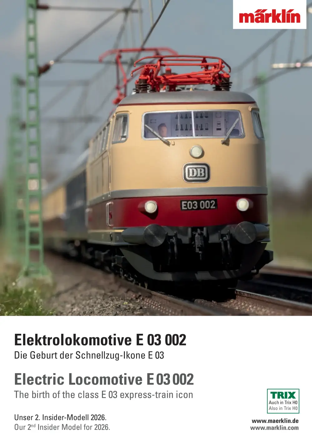 Märklin - Elektrolokomotive E 03 002 / Electric Locomotive E 03 002