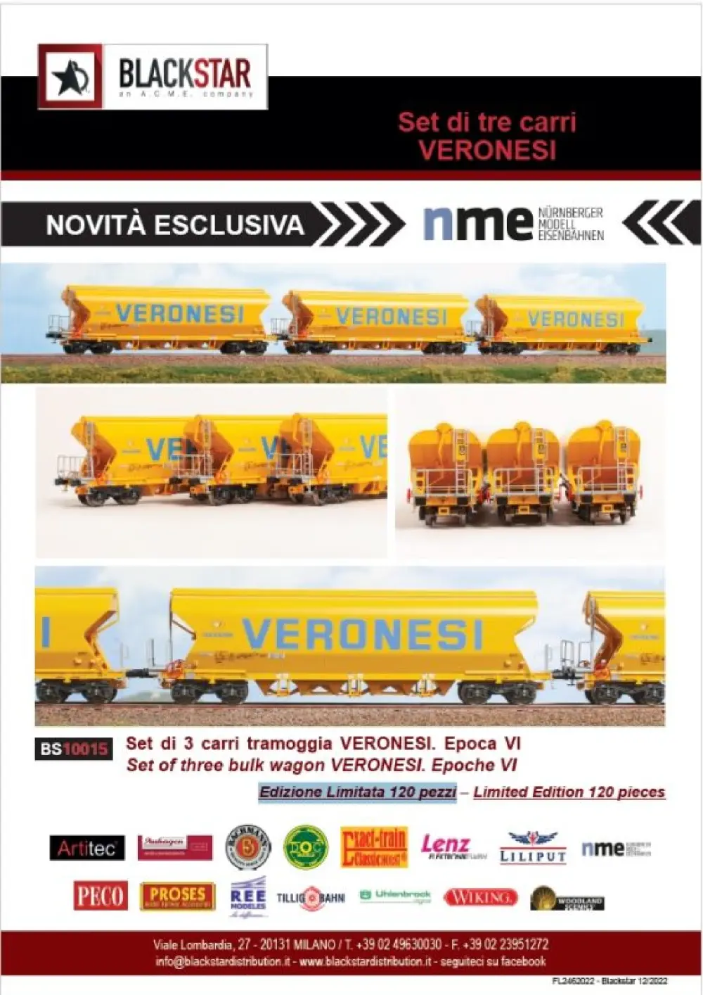 NME - Nürnberger ModellEisenbahnen / Black Star - Carri tramoggia BS10015