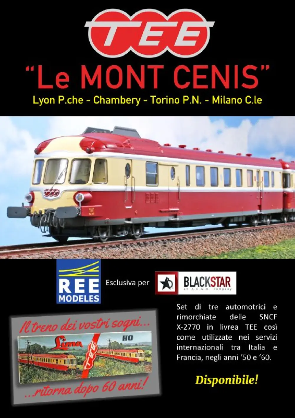 Rails Europ Express (REE) Modèles / Black Star - RGP TEE Mont Cenis BS10500