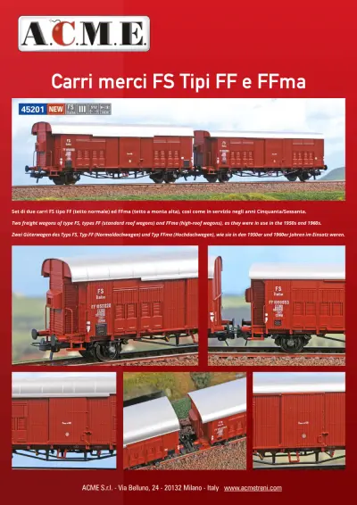 Carri merci FS Tipi FF e FFma (ref. 45201)