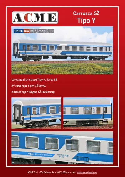 Carrozza SŽ Tipo Y (ref. 52828) - ACME - Anonima Costruzioni Modellistiche Esatte
