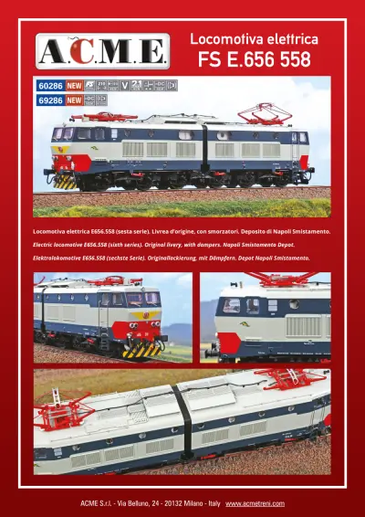 Locomotiva elettrica FS E.656 558 (ref. 60286 / 69286)