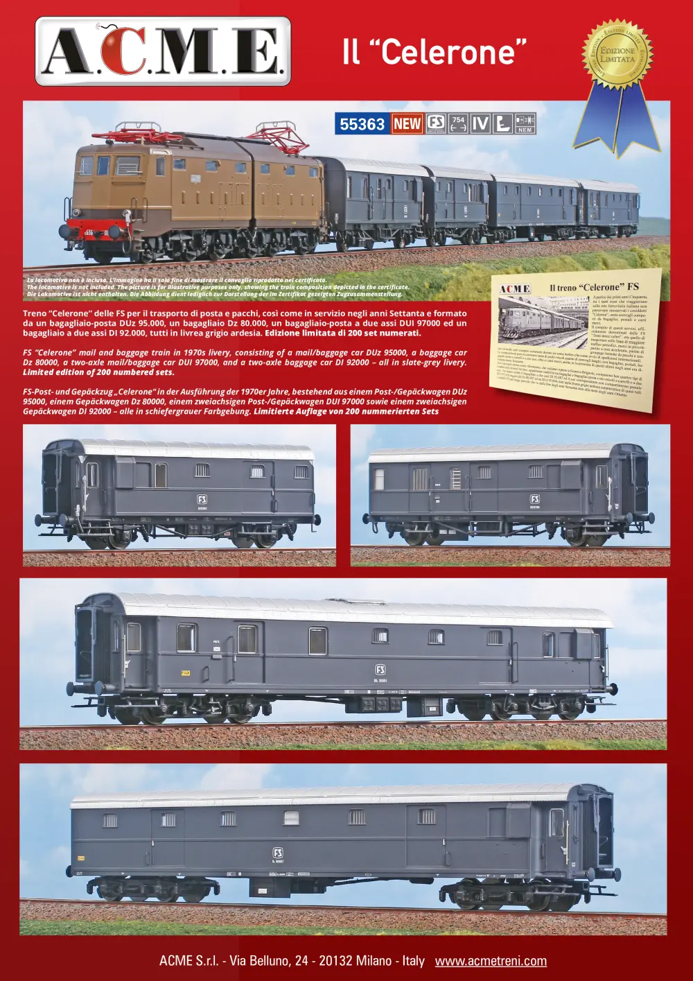 ACME - Anonima Costruzioni Modellistiche Esatte - Il "Celerone" (ref. 55363)