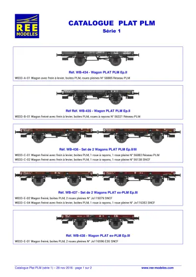 PLAT PLM - Série 1 - Rails Europ Express (REE) Modèles