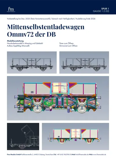 Mittenselbstentladewagen Ommv72 der DB