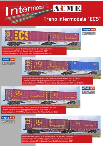 Treno intermodale “ECS” (ref. 40499 / 40540 / 40541 / 40542)