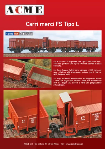 Carri merci FS Tipo L (ref. 45185)